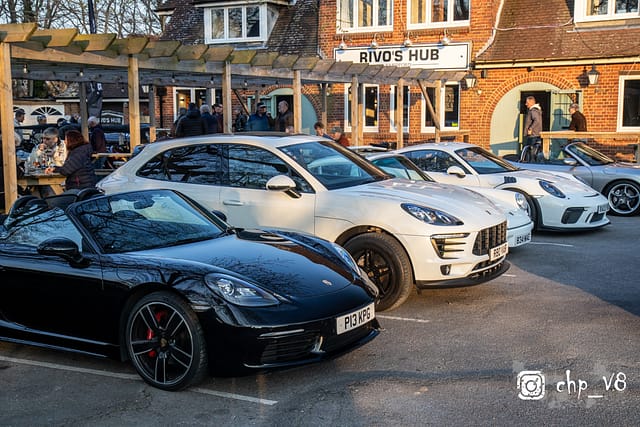 Porsches at Rivos Hub Sandford - ColinHillPhotography.uk
